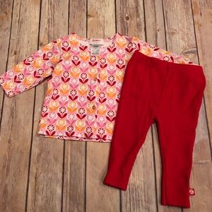 Zutano floral outfit